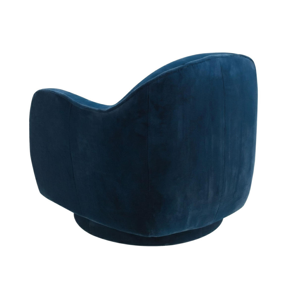 DREHSESSEL aus dunkelblauem Samt Modell 5245, 360° Drehfunktion - Dunkelblau, Textil/Metall (89/80/92cm) - ANGEL CERDA