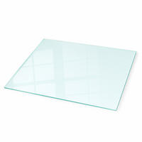 GLASPLATTE für Kamin transparent 60x40 cm - Transparent, Glas (60/40/0.4cm) - TULUP