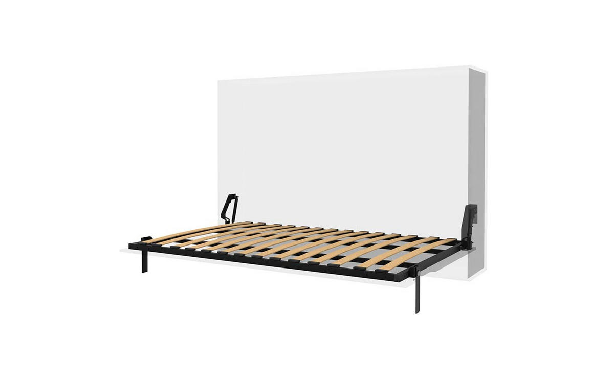 SCHRANKBETT Morphy Einbaubares 200x140 Horizontal - Weiß, Holz (200/140cm) - WallBedKing