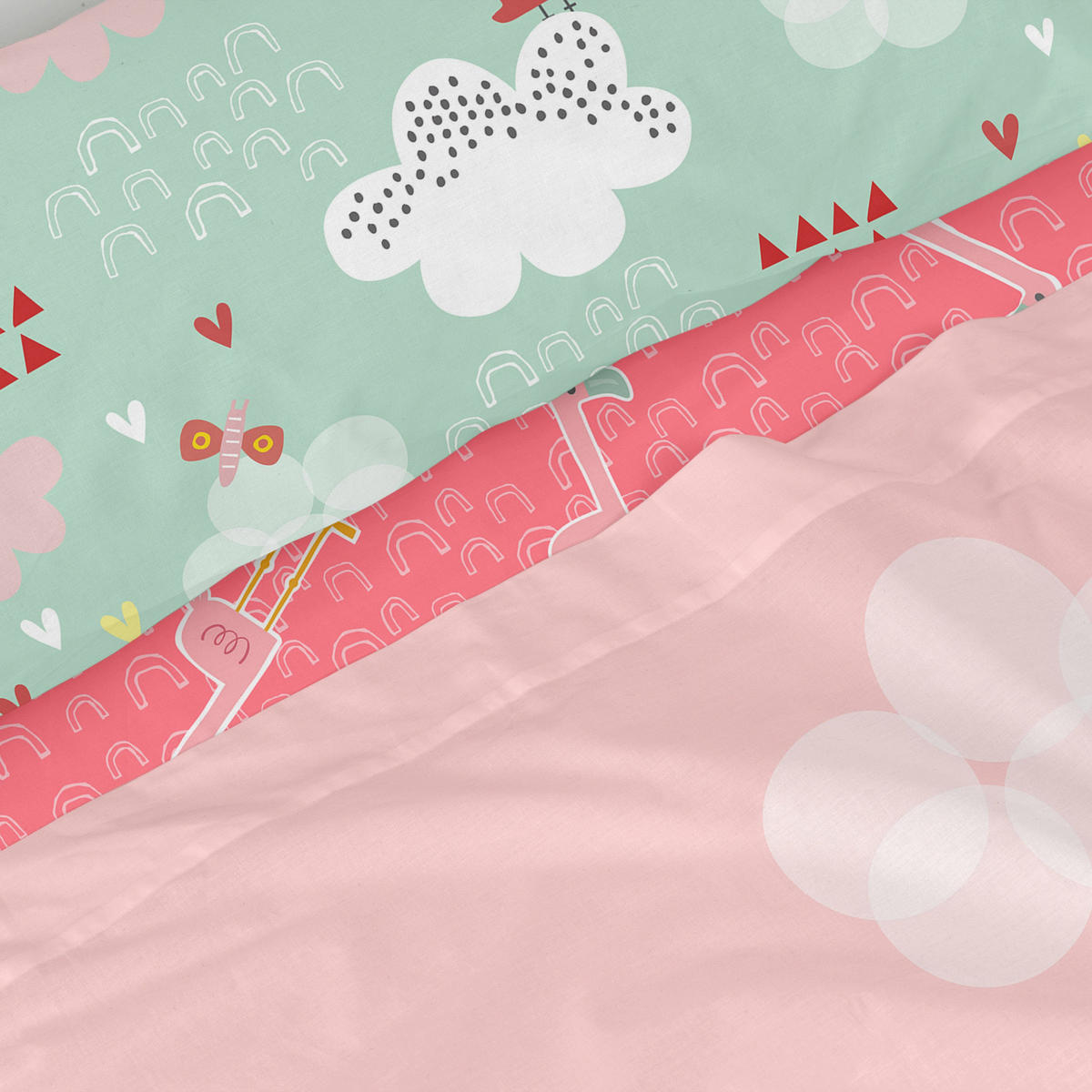 BETTWÄSCHE 2er-Set teiliges hola 180x270 cm mehrfarbig - Multicolor, Textil (180/270cm) - Happy Friday