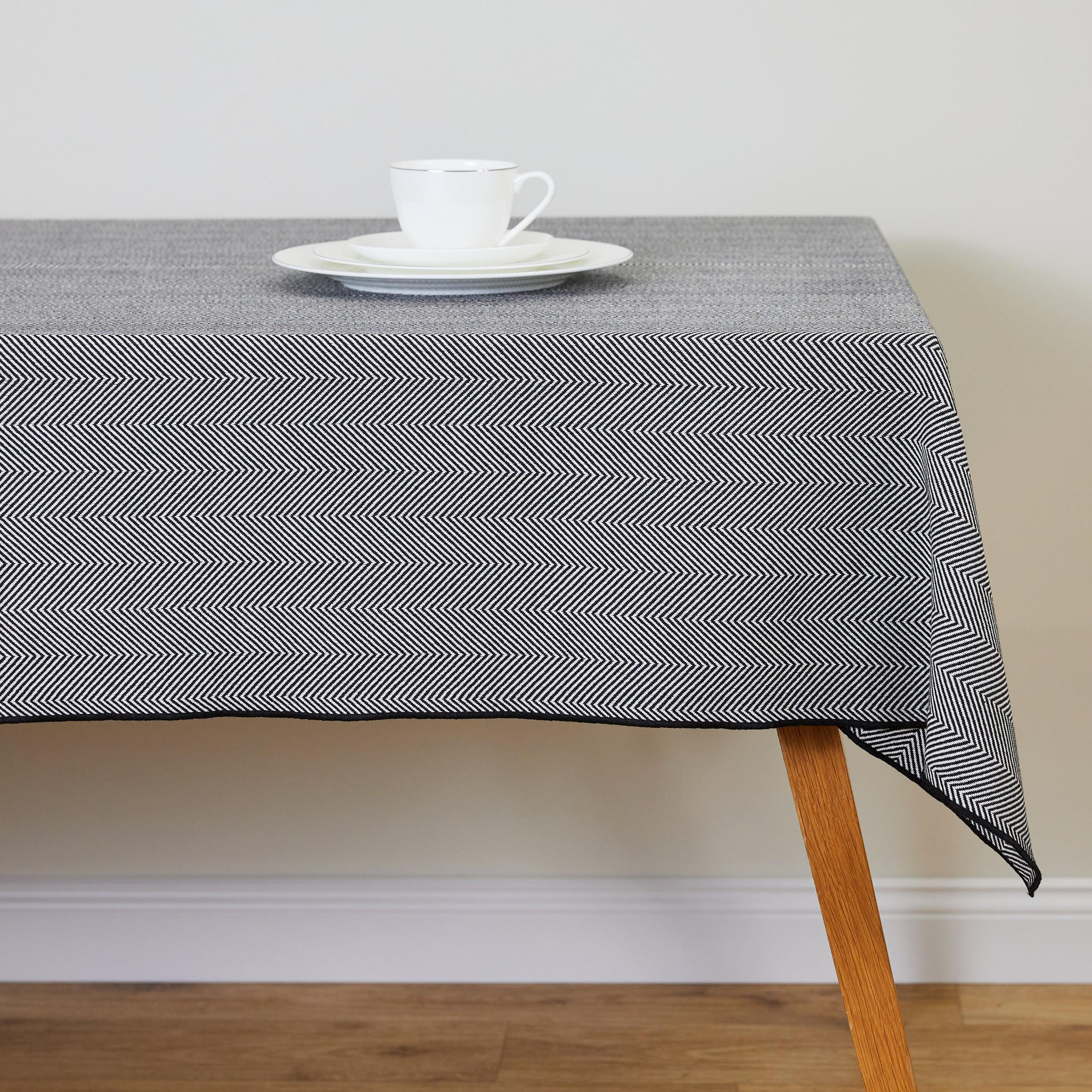 TISCHDECKE Catron - Dunkelgrau, Textil (220/150/1cm) - home&you