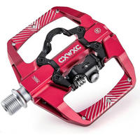 FAHRRADPEDALE Rot Aluminiumlegierung mit 3 Lagern - Rot, Metall (3.9/1.5/4.3cm)