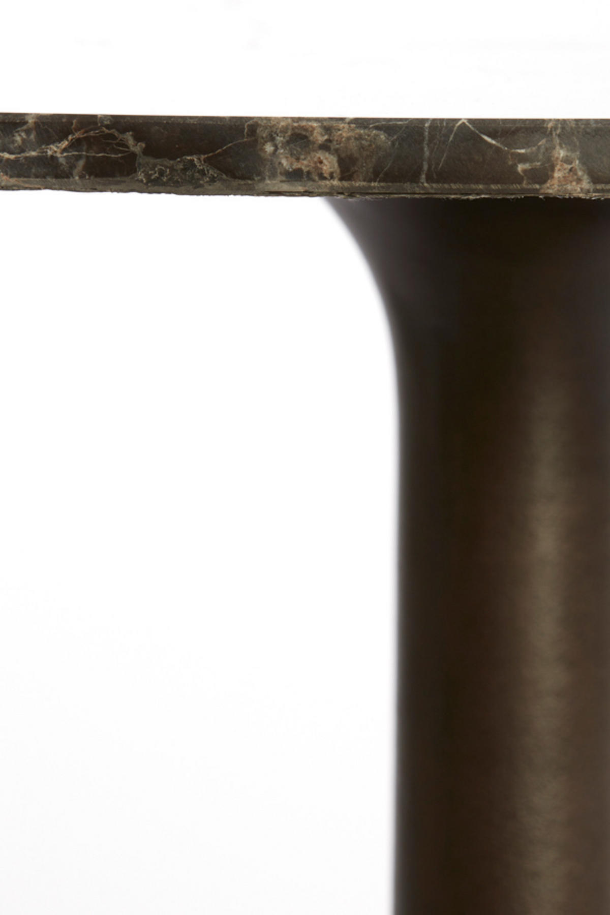 BEISTELLTISCH Pazo Braun Ø48/53 cm - Dunkelbraun, Metall (48/48/53cm) - Light & Living
