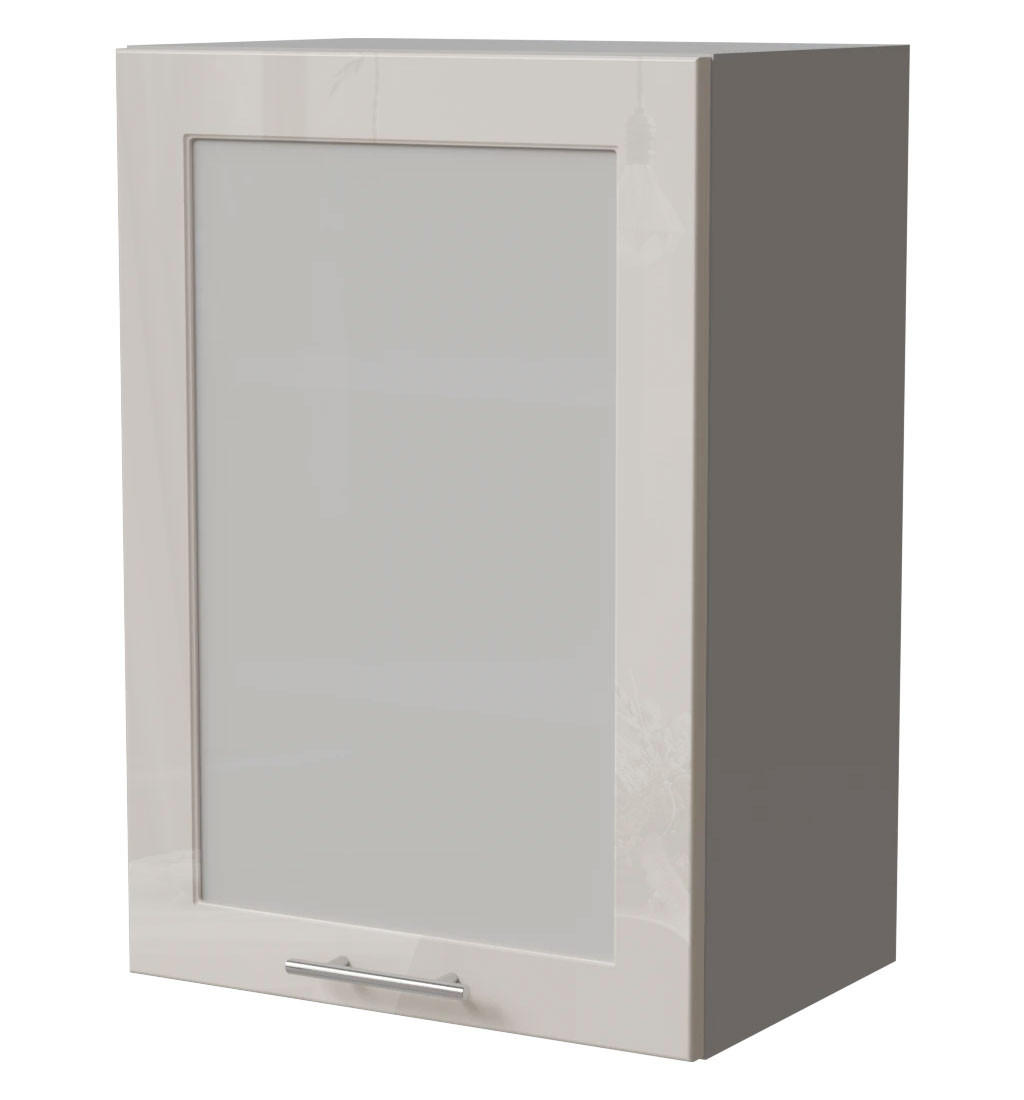 Feldmann-Wohnen Küchenhängeschrank Creme, Grau 50x72x32.5 cm