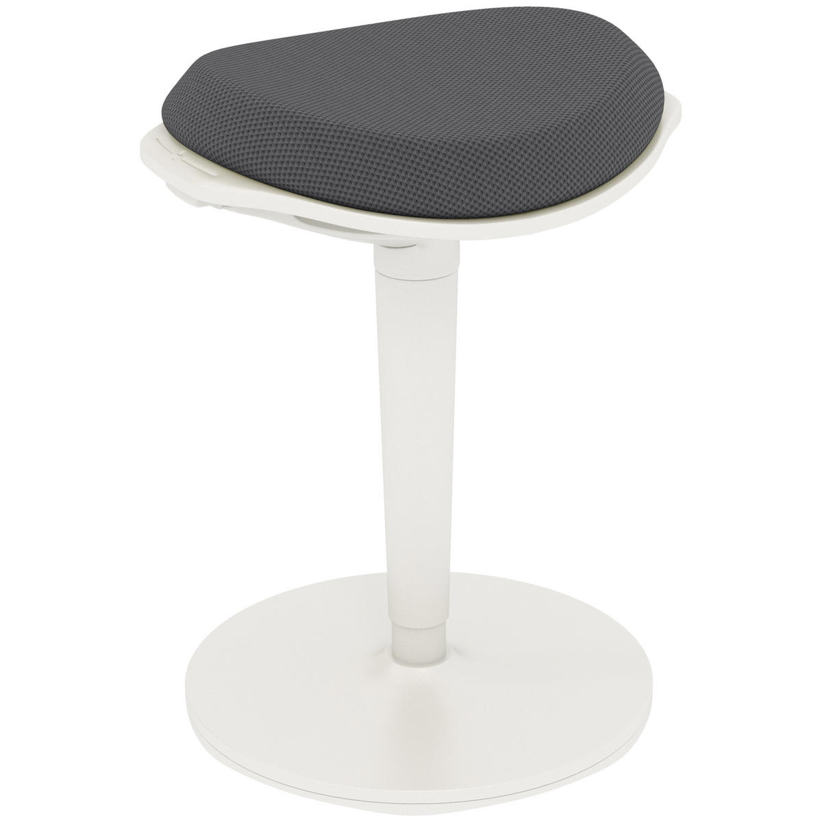 PENDELHOCKER ergonomisch höhenverstellbar bis 120kg 42,5x35,5x56,5-71,5cm - Grau, Textil (35.5/71.5/42.5cm)