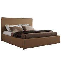 POLSTERBETT CORIVO CLASSIC 140/200 - Braun Kunstleder - Schaum-Matratze - Braun, Textil (140/200cm) - MKS