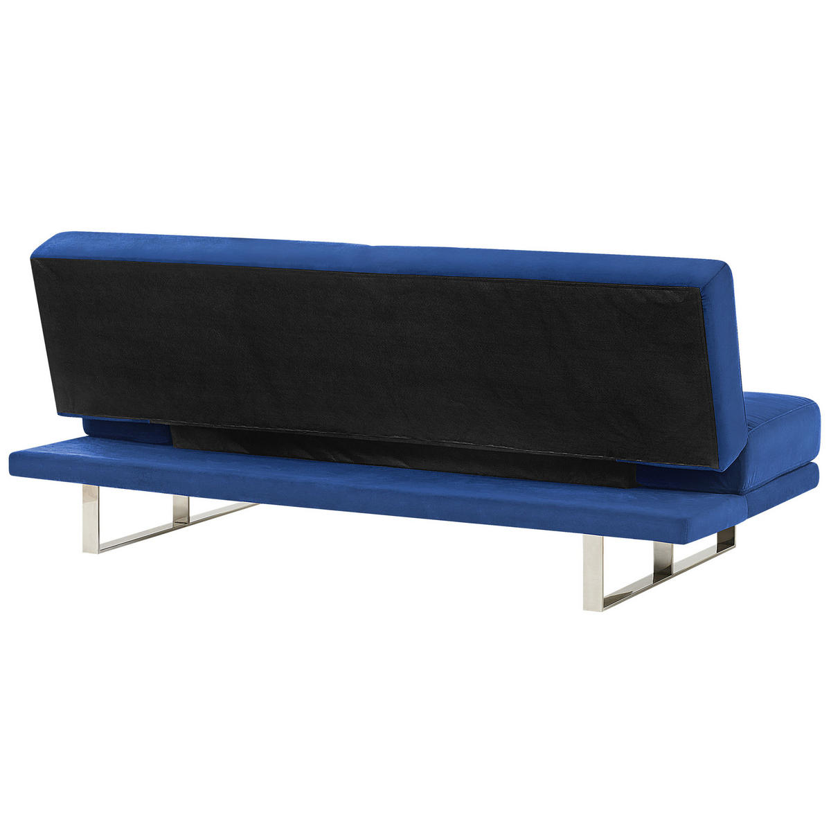 2-SITZER-SCHLAFSOFA Samtstoff Marineblau York - Hellblau, Textil (190/81/87cm) - Beliani