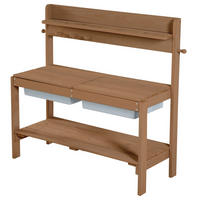 OUTDOOR KINDERKÜCHE 'FUN' mit Spielwanne teak - Teakfarben, Holz (89.5/35cm) - Roba
