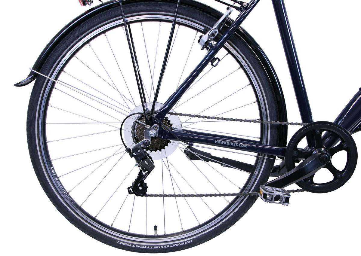 CITYBIKE Citytrek Easy Blue Gent 7 Gang 28 Zoll Größe: 55cm - Blau, Metall (55cm) - Hawk Bikes