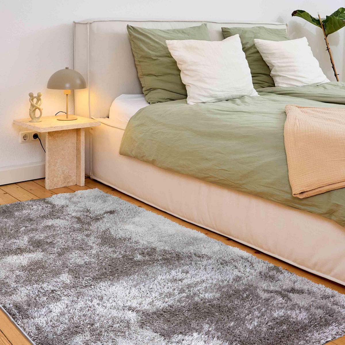 HOCHFLORTEPPICH PAULIE - Hellgrau, Textil (80/150cm) - Astra