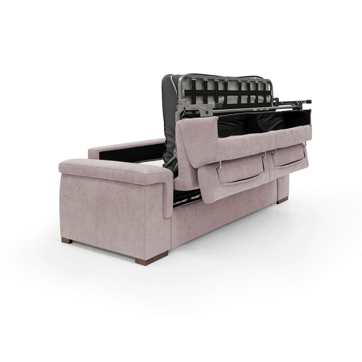 SCHLAFSOFA Giunone - Rosa, Textil (200/100/95cm) - Divani.store