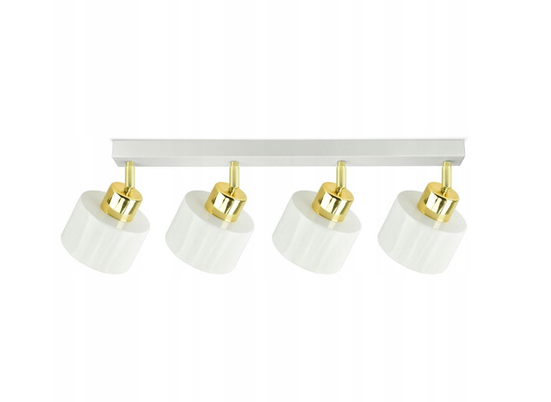 DECKENLEUCHTE Rollen - Goldfarben/Weiß, Metall (12/75/25cm) - kiki design