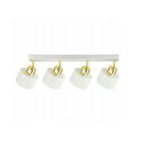 DECKENLEUCHTE Rollen - Goldfarben/Weiß, Metall (12/75/25cm) - kiki design