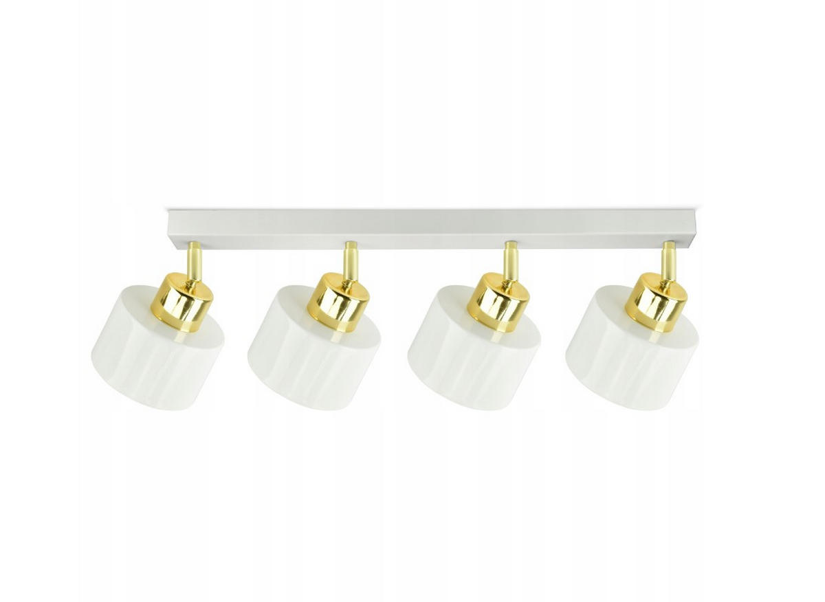 DECKENLEUCHTE Rollen - Goldfarben/Weiß, Metall (12/75/25cm) - kiki design