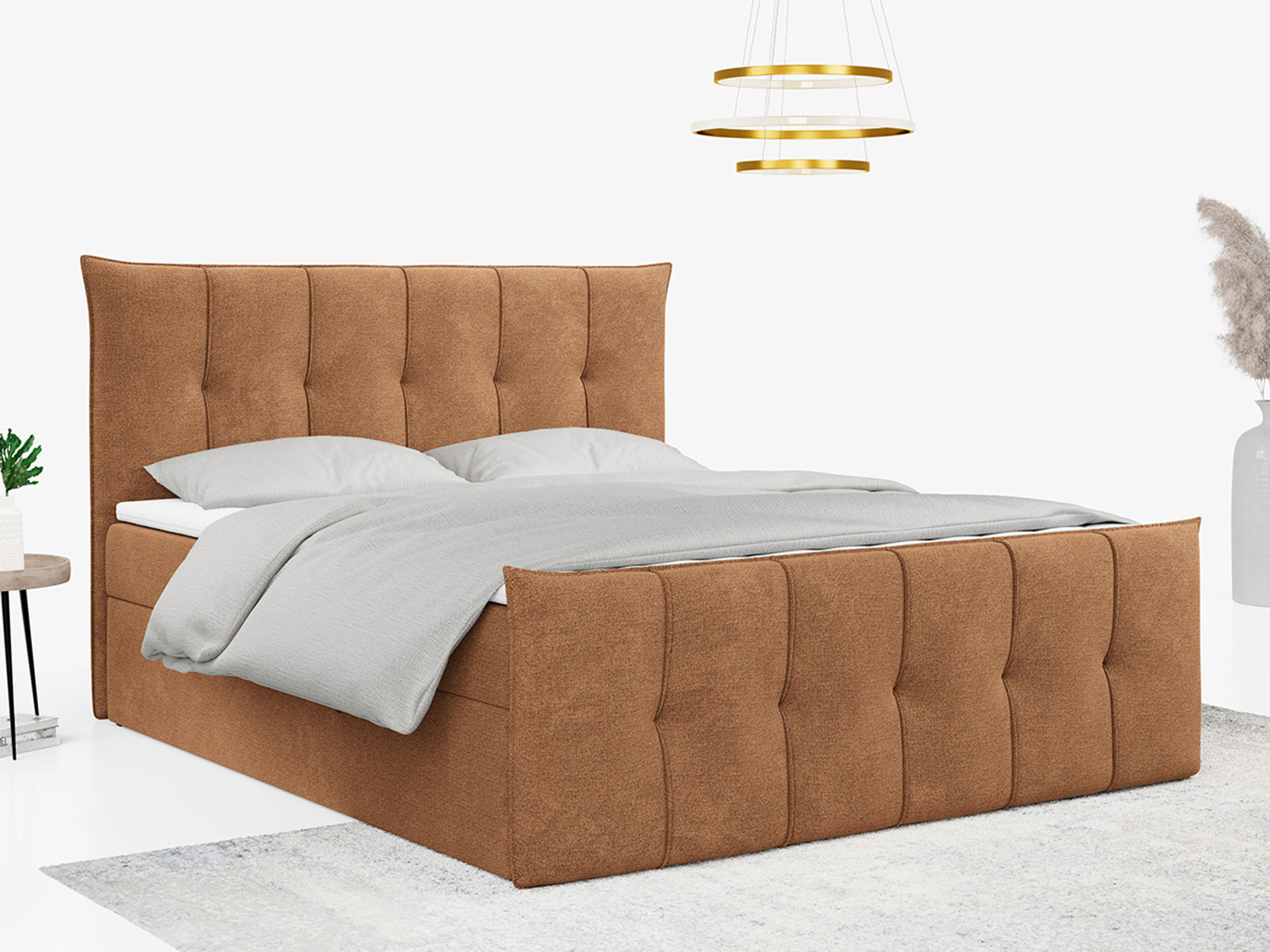 BOXBETT PREMIUM 11 180/200 Orange Struktur - H3 - Orange, Holz/Textil (180/200cm) - MKS