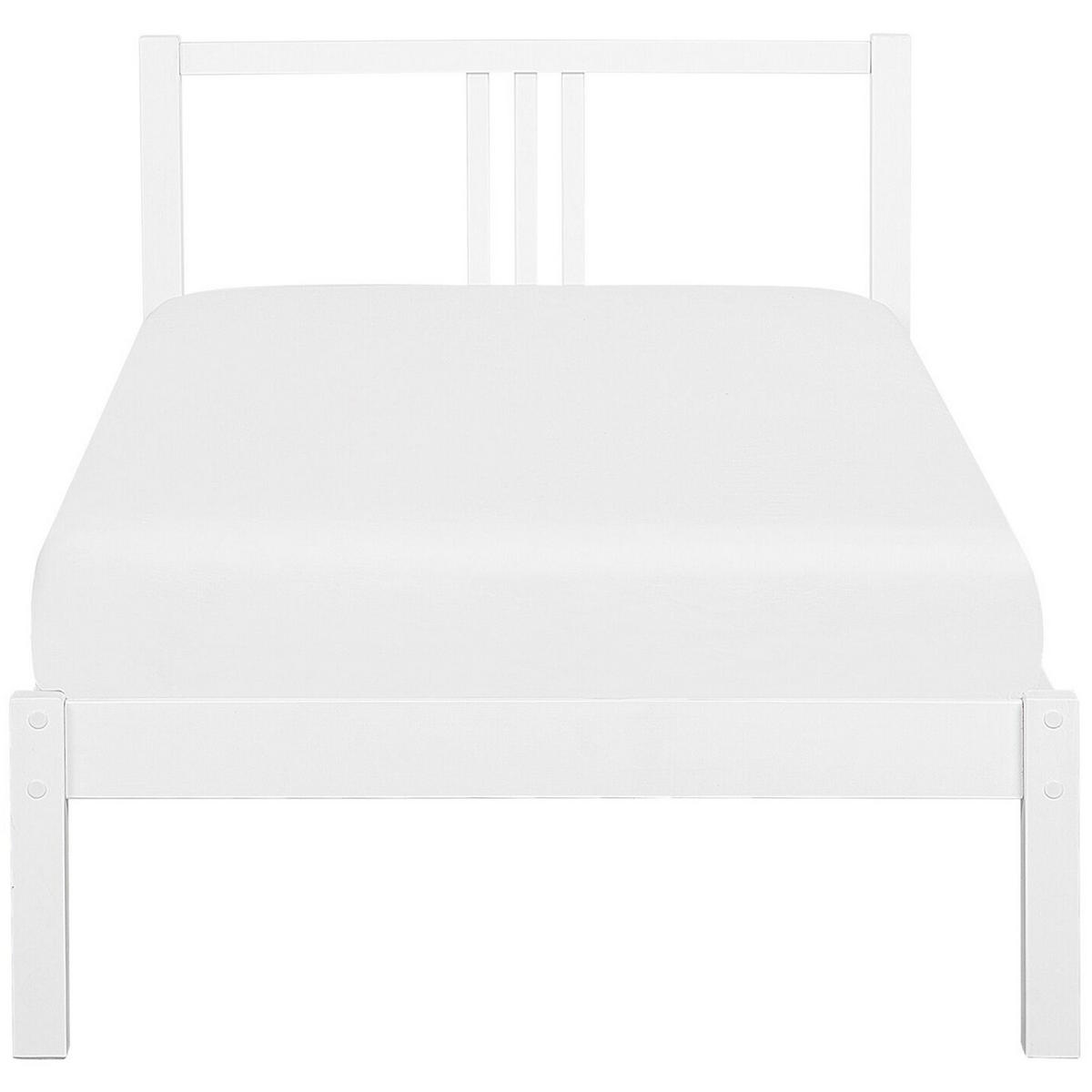 BETT mit Lattenrost 90/200 cm Weiß Vannes - Weiß, Holz (90/200cm) - Beliani