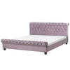 POLSTERBETT 180/200cm Rosa Avallon - Pink, Textil (180/200cm) - Beliani