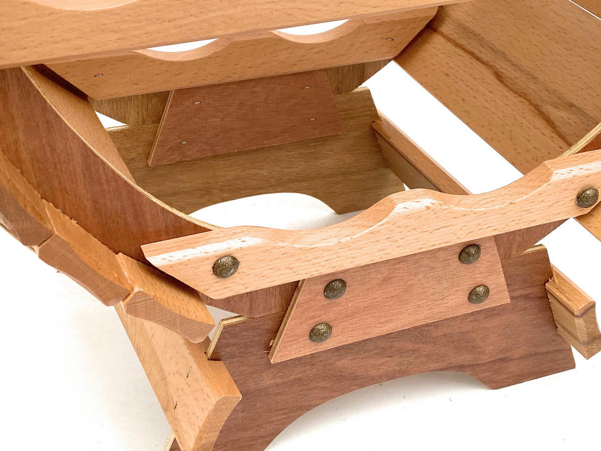 WEINREGAL Weinfass für 12 Flaschen Natur lackiert 65 cm - Braun, Holz (45/65/24cm) - DanDiBo