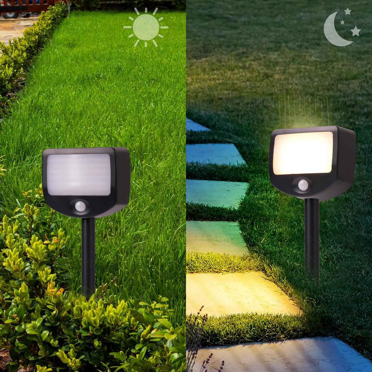 LED-BATTERIE-SICHERHEITSLEUCHTE - mit Bewegungsmelder und Funk-Aktivierung für Garten und Terrasse, 3er-Set - Weiß, Kunststoff (3.9/9/31.7cm) - Northpoint