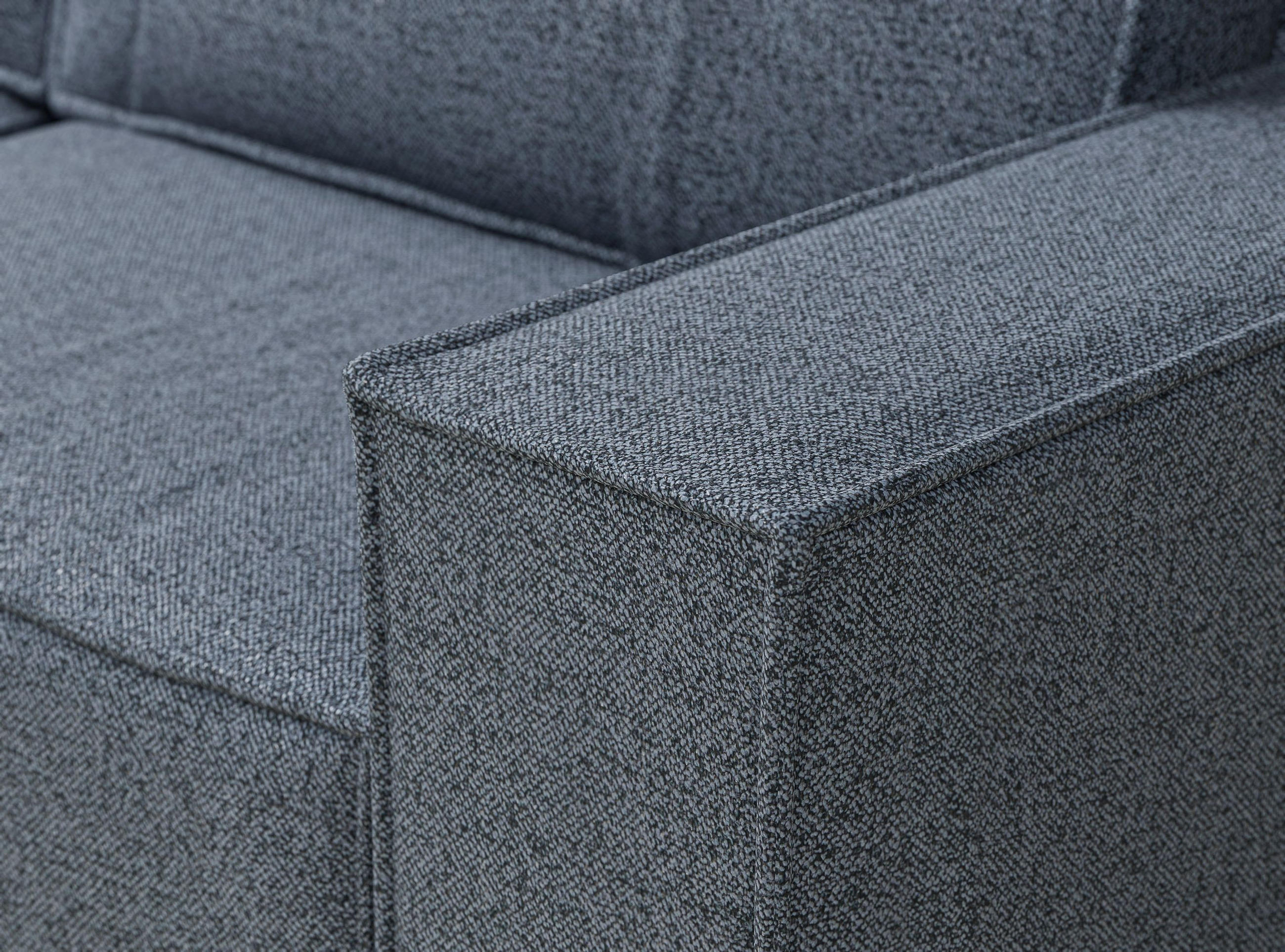 Thumbnail - Maison de Reve Ecksofa, Blaugrau, Textil, 3-Sitzer, Füllung: Schaumstoff, L-Form,L-Form, 255x148 cm, Oeko-Tex® Standard ...