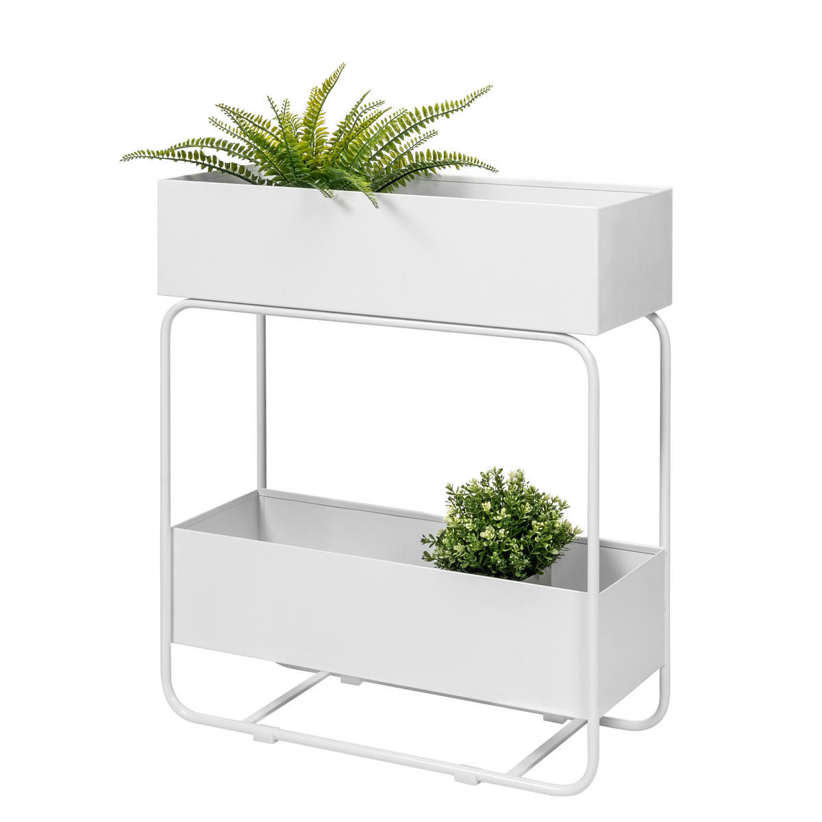 PFLANZENSTÄNDER, weiß - Weiß, Metall (25/60/71cm) - eluno