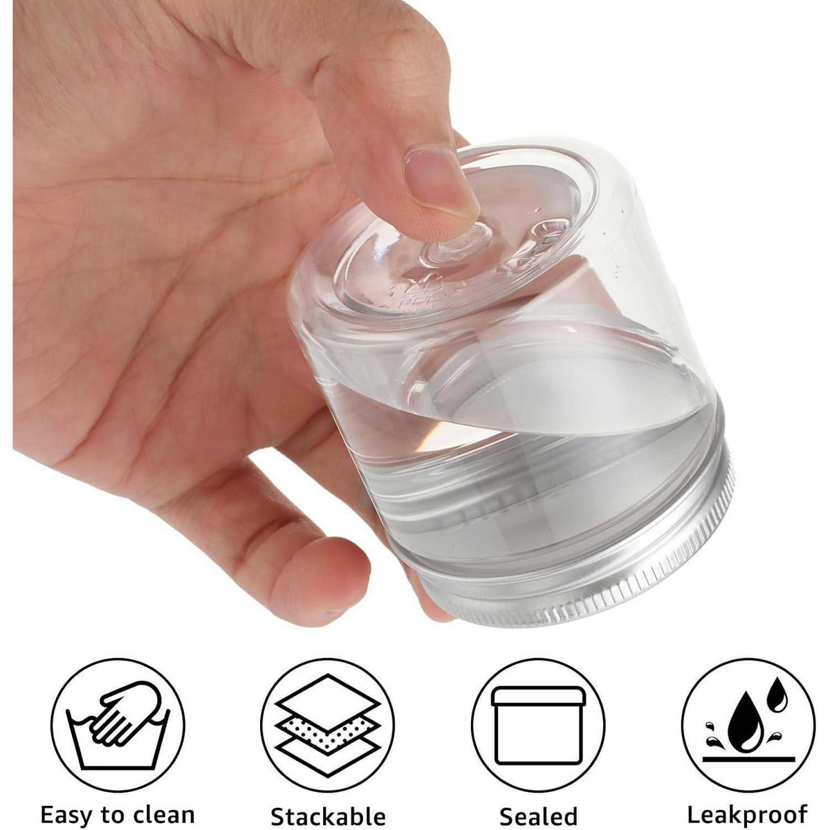 VORRATSDOSEN-SET 16-teilig 60ml transparent - Transparent, Kunststoff (5/5/5cm)