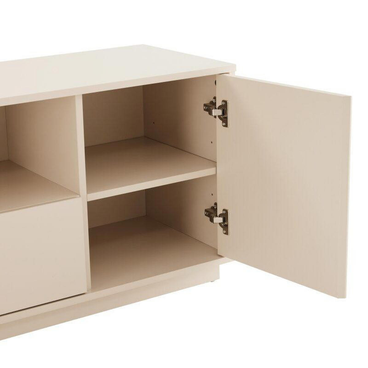 TV-SCHRANK 140 cm, Ekru - Weiß, Holz (40/52/140cm) - Oviala