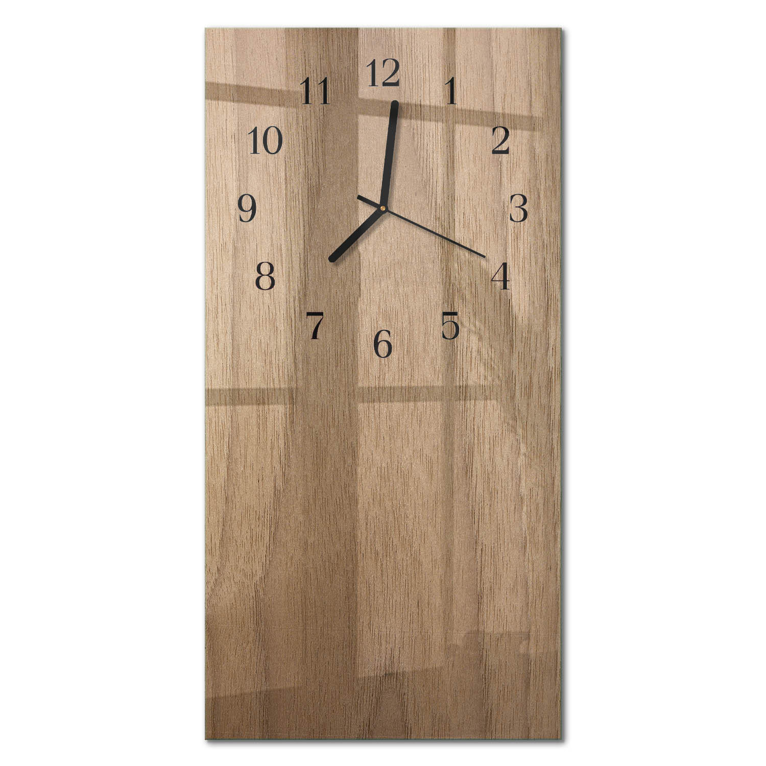 WANDUHR 60x30 cm - Chili-Feuer - Braun, Glas (30/60/0.4cm) - TULUP