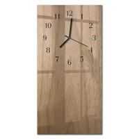 WANDUHR 60x30 cm - Chili-Feuer - Braun, Glas (30/60/0.4cm) - TULUP