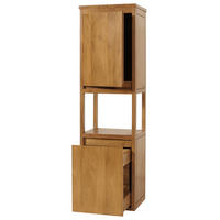 TEAK-HOCHSCHRANK Braun - Braun, Holz (41/141/36cm) - MCW