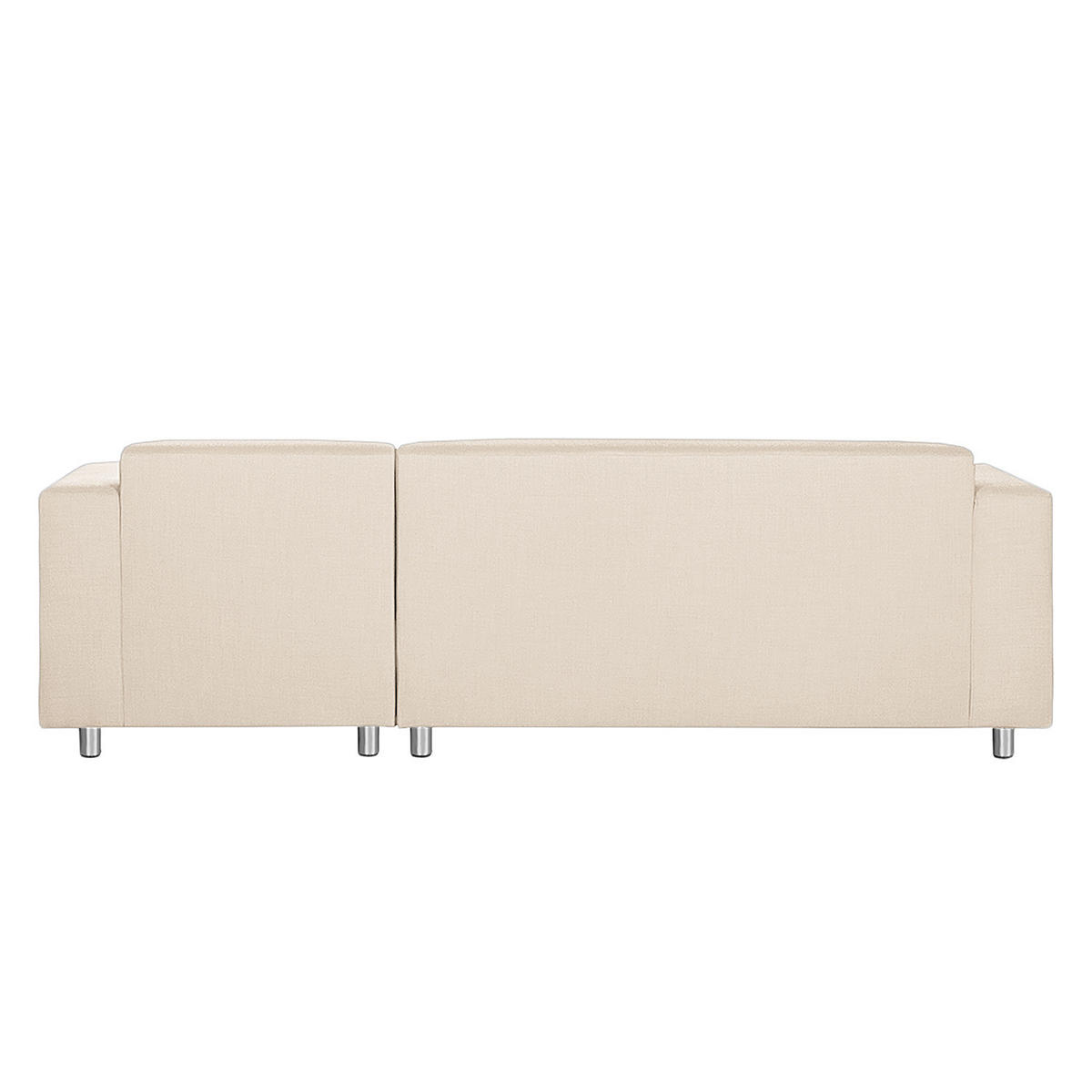 ECKSOFA mit Longchair davorstehend rechts - Webstoff, Beige - Beige, Textil (240/140cm) - home24