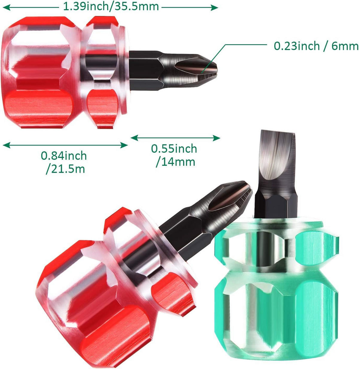 SCHRAUBENDREHER-DIY,SCHLITZSCHRAUBENDREHER und Kreuzschlitzschraubendreher - Rot, Metall (1.8/1.8/3.6cm) - LIBRATON