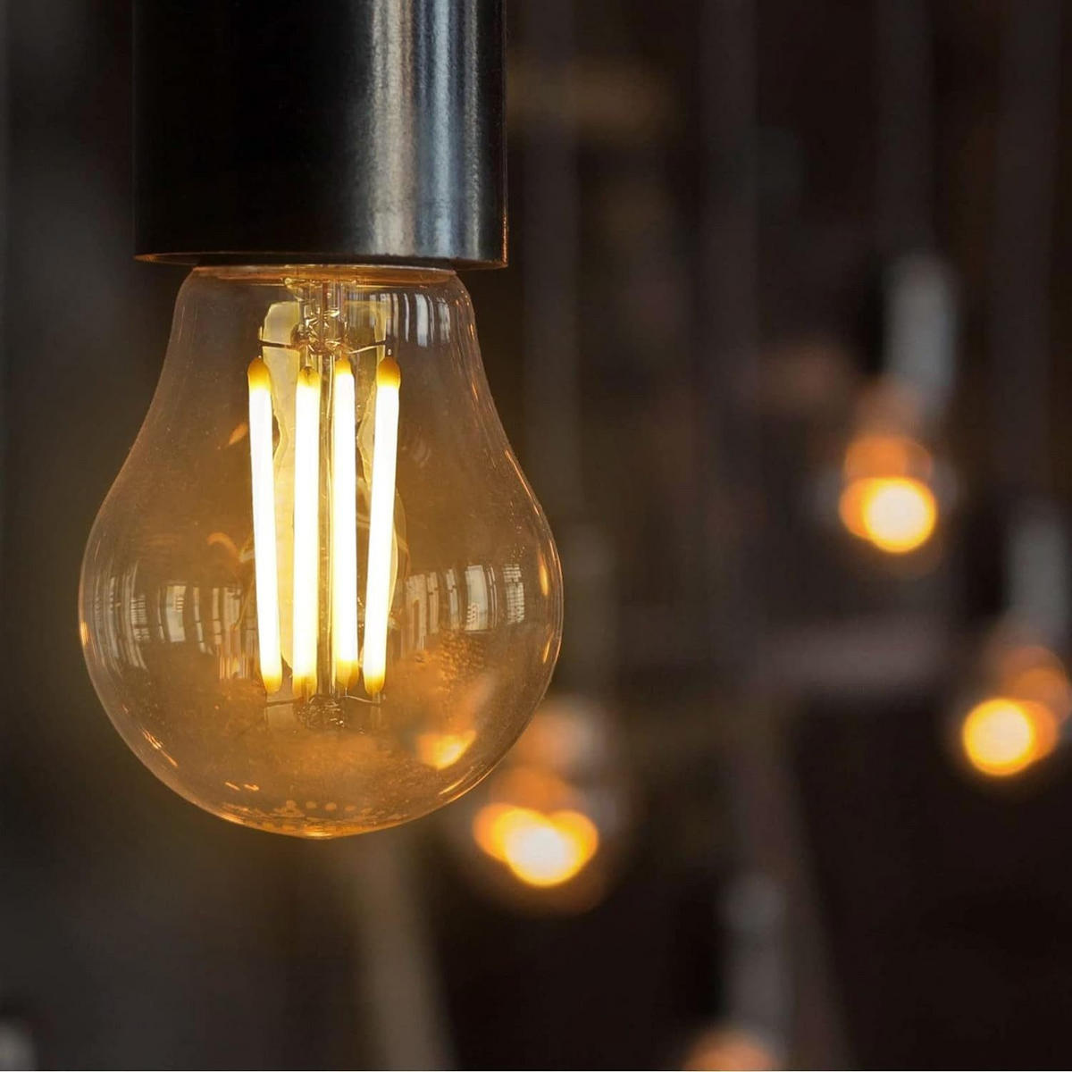 LED žárovky E27 4W (sada 6 ks) - průhledná, sklo (4.5/7.6cm) - Nettlife