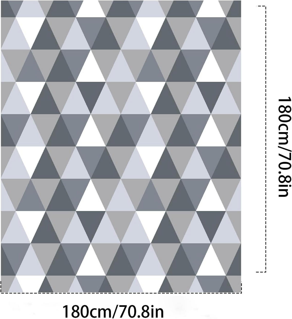 DUSCHVORHANG EVA 3D halbdurchsichtig schimmelresistent schnell trocknend transparent Kieselsteine Muster - Grau, Textil (180/180cm) - MCBOSON