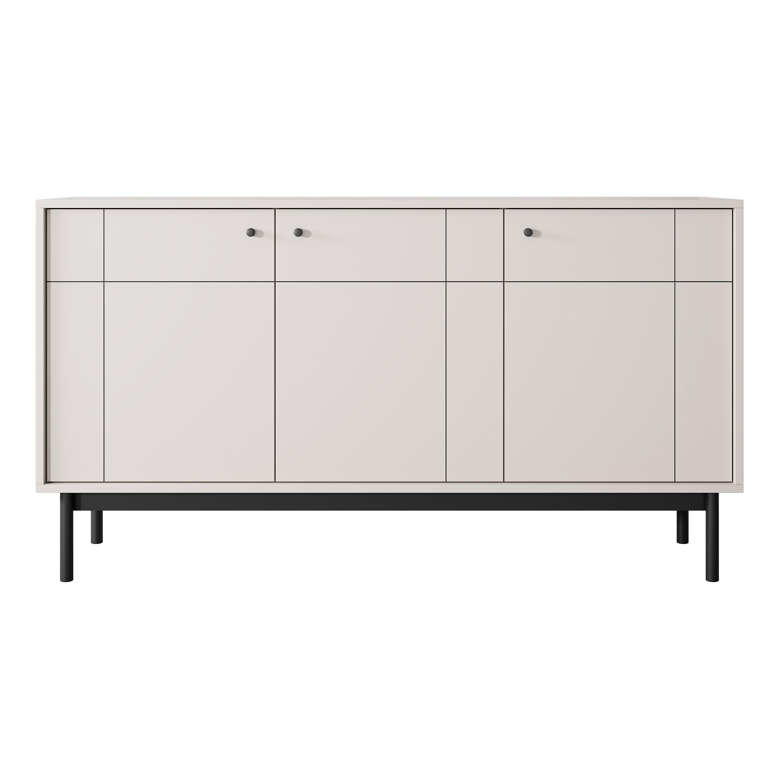 Thumbnail - Masseno Sideboard, Kaschmir, Holzwerkstoff, 154x84x39 cm, Wohnzimmer, Kommoden & Sideboards, Sideboards