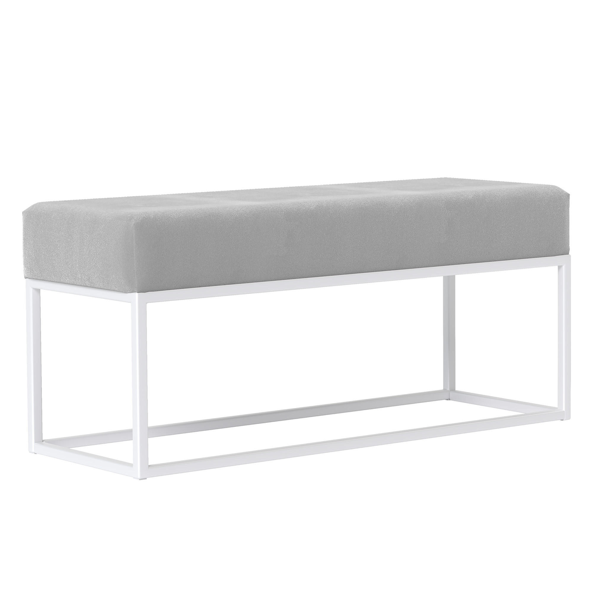 Idohome Polsterbank Grau 90x44x30 cm