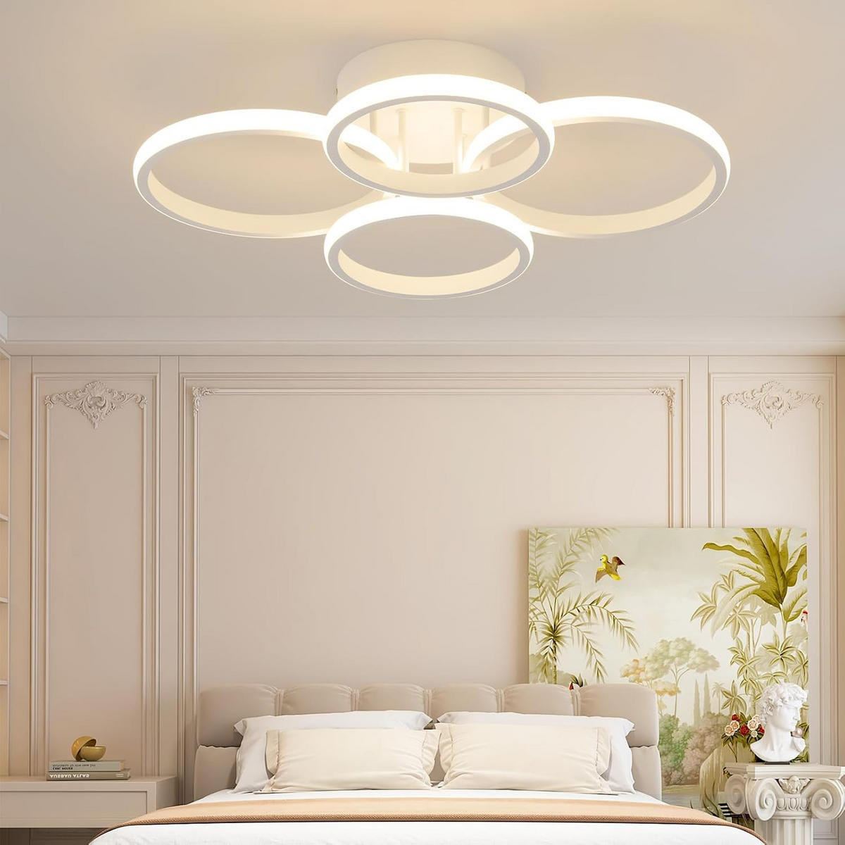 LED-DECKENLEUCHTE Xalvor 41.5/52.5/11.8 cm - Weiß, Metall (52.5/41.5/11.8cm) - ZMH