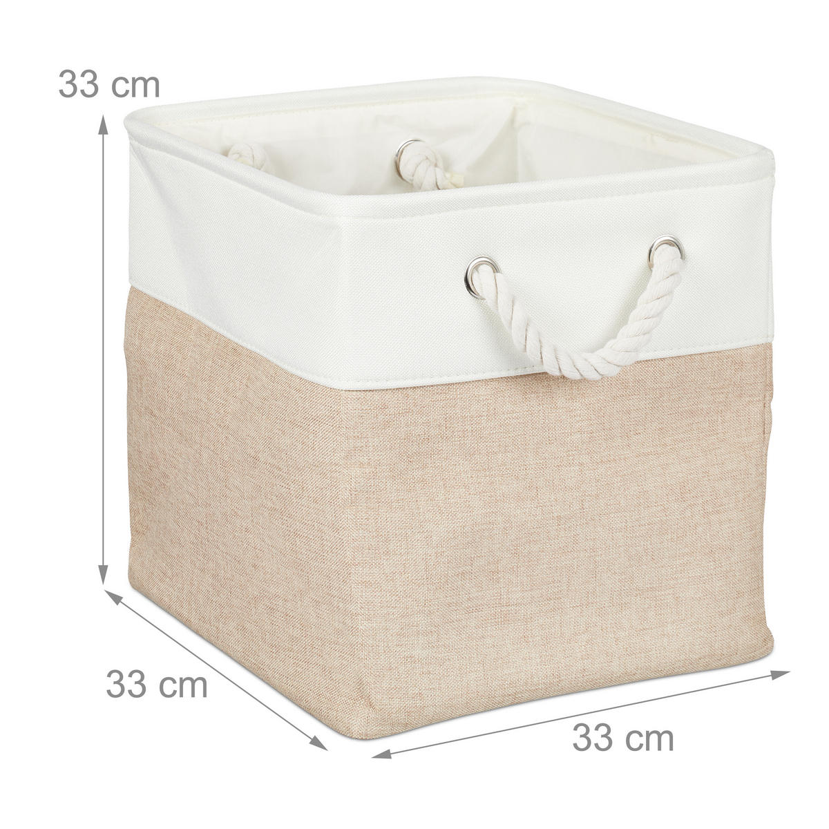 4xAUFBEWAHRUNGSKORB - Multicolor, Textil/Metall (28/28/28cm) - Relaxdays