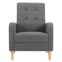 SESSEL 1-Sitzer mit hoher Rückenlehne, DE-42157, Dunkelgrau - Dunkelgrau, Holzwerkstoff (61/90.5/54cm) - ComfortXL