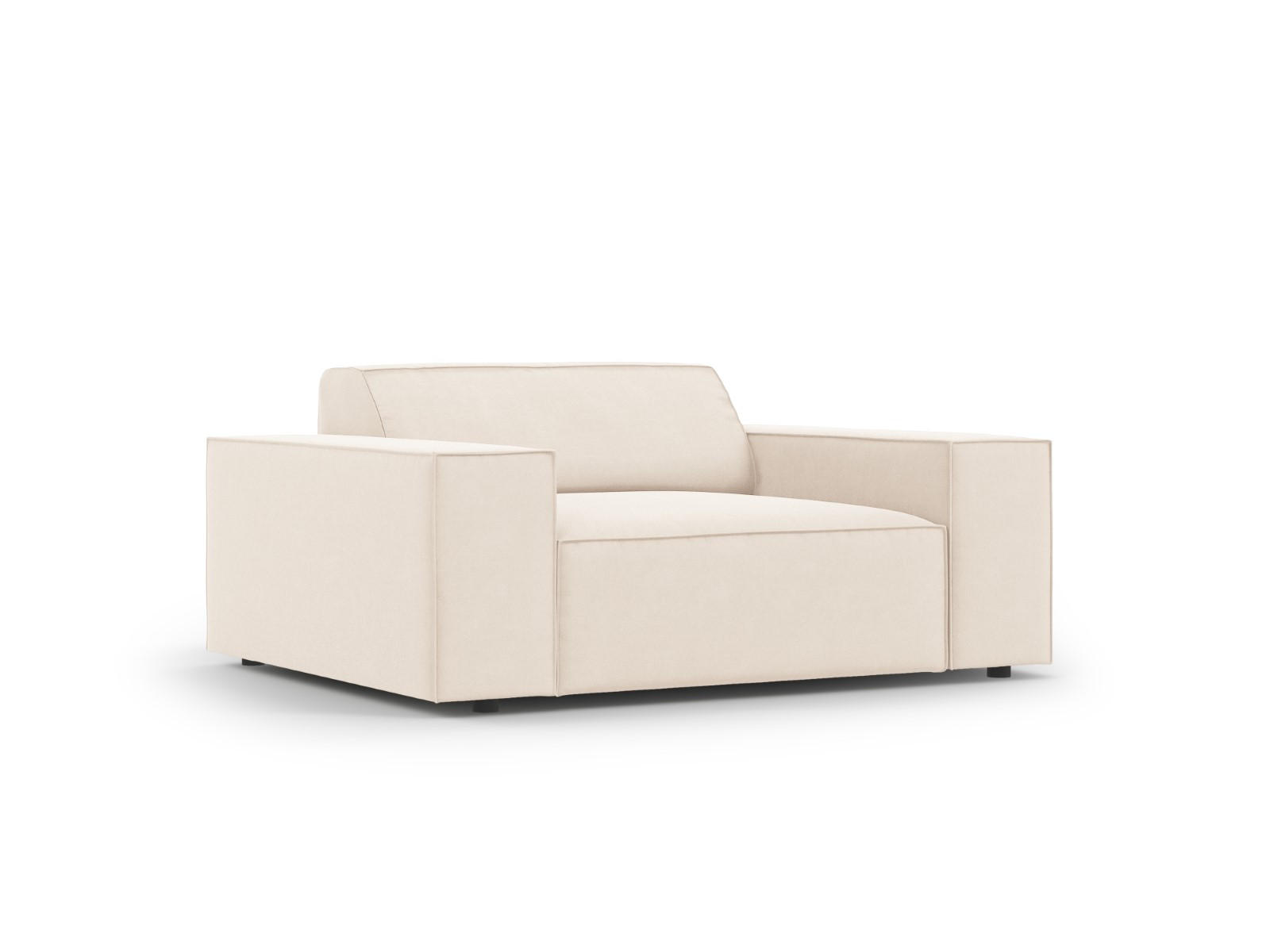 SESSEL Jodie aus Samt leichtes beige - Beige, Textil (102/70/124cm) - Micadoni