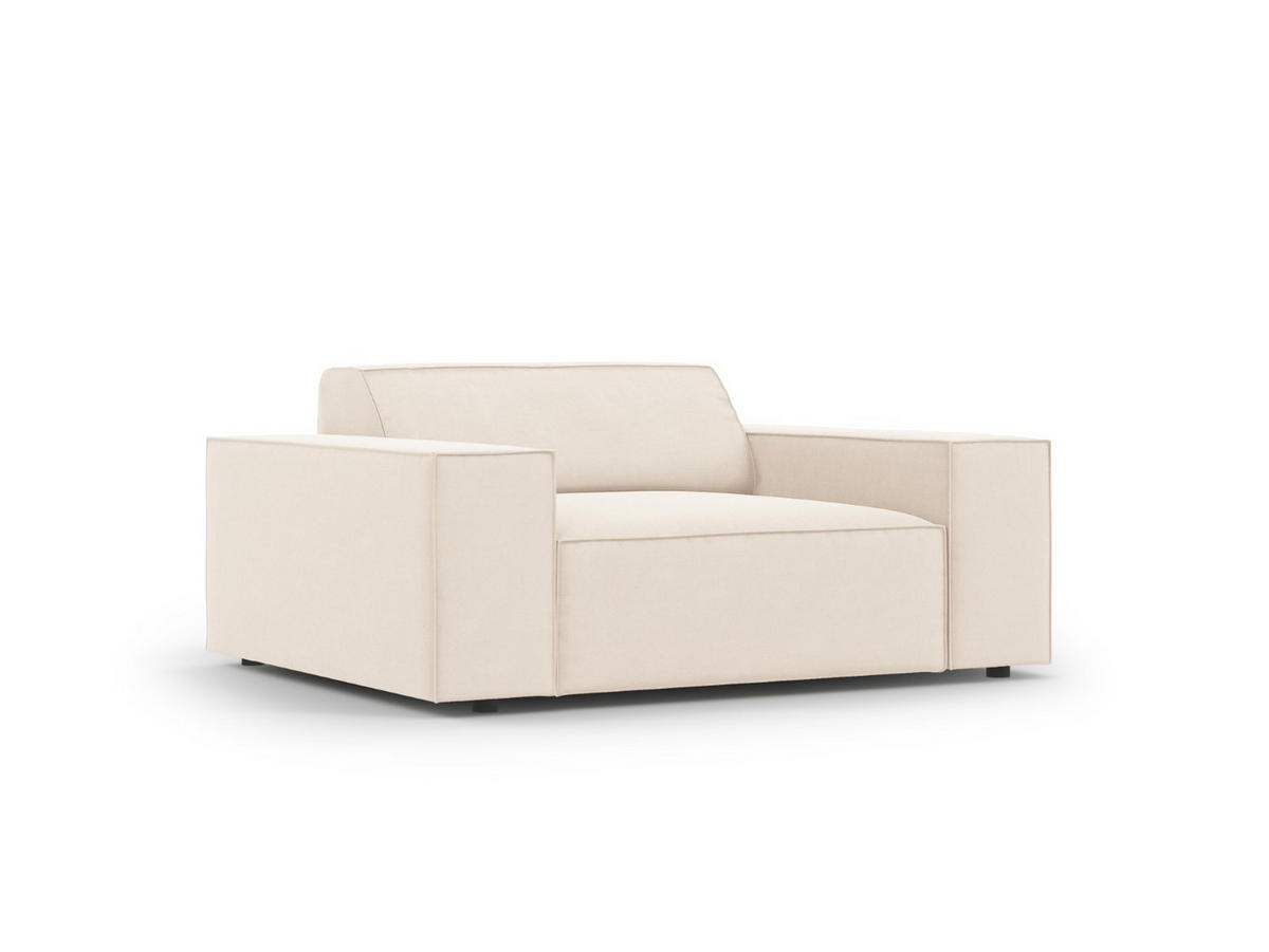 SESSEL Jodie aus Samt leichtes beige - Beige, Textil (102/70/124cm) - Micadoni