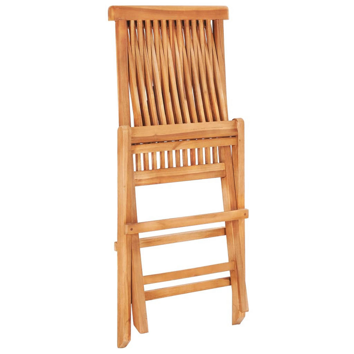 BISTRO-SET 3Er Set Klappbar Teak Massivholz - Braun, Holz - vidaXL