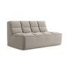 2-SITZER-SOFA Samt Stoff Grau - Taupe/Schwarz, Kunststoff/Textil (160/75/93cm) - Makamii