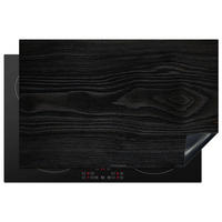 HERDABDECKPLATTE Schwarz - Holzoptik 81x52 cm - Schwarz, Kunststoff (81/0.2/52cm) - MuchoWow