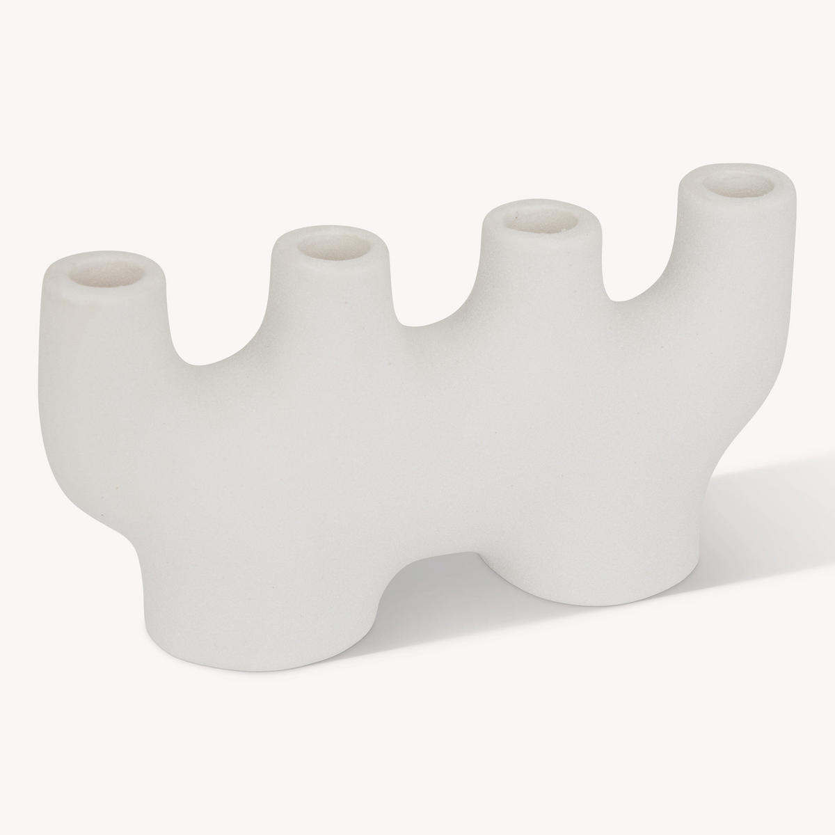 KERZENHALTER aus Keramik 24/7/12,5 cm - Beige, Keramik (7/12.5/24cm) - Atmosphera Createur d´interieur