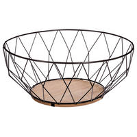 AUFBEWAHRUNGSKORB Losange, Metall, MDF, 28 cm - Silberfarben, Metall (28/11.5/28cm) - 5five Simply Smart