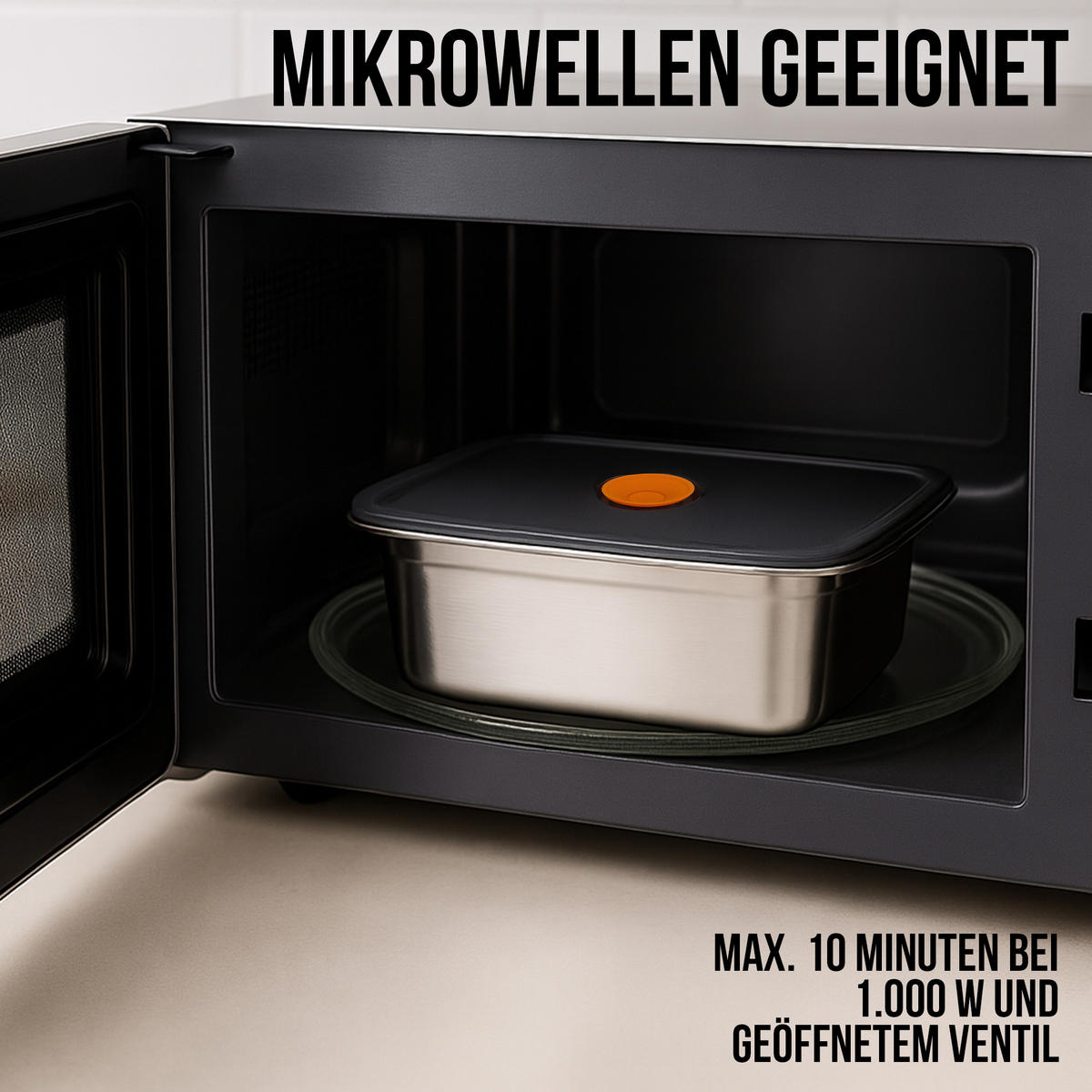 FRISCHHALTEDOSEN Edelstahl mit Deckel - Grau, Metall (19.6/11/23.5cm) - Stoneline