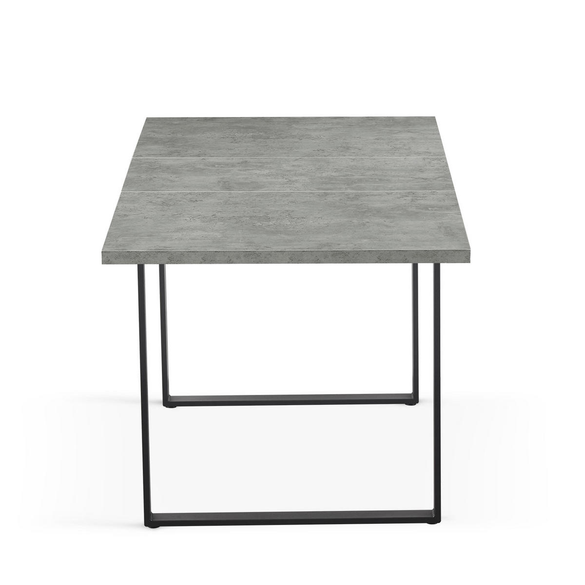 ESSTISCH ANNA 120-160/80/76 cm Beton - Anthrazit, Holz (80/120/76cm) - B&D Home