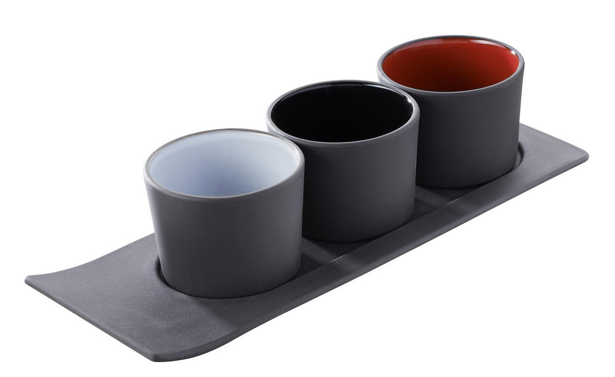 TAPAS-PLATTE 31 x 11 cm in Schieferoptik - Schieferfarben, Keramik (11/2/31cm) - Revol Porcelaine France