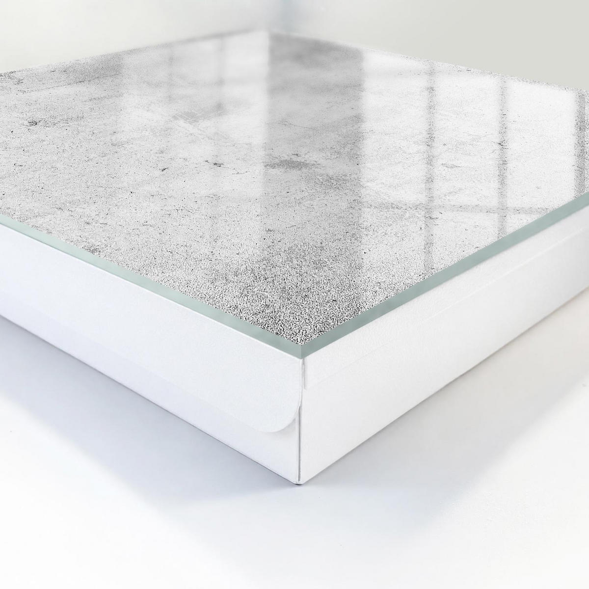 SCHLÜSSELBOX Weiß 30x30 cm – Türöffnung nach rechts - Unverfälschte Eleganz - Grau, Metall (30/30/5cm) - TULUP